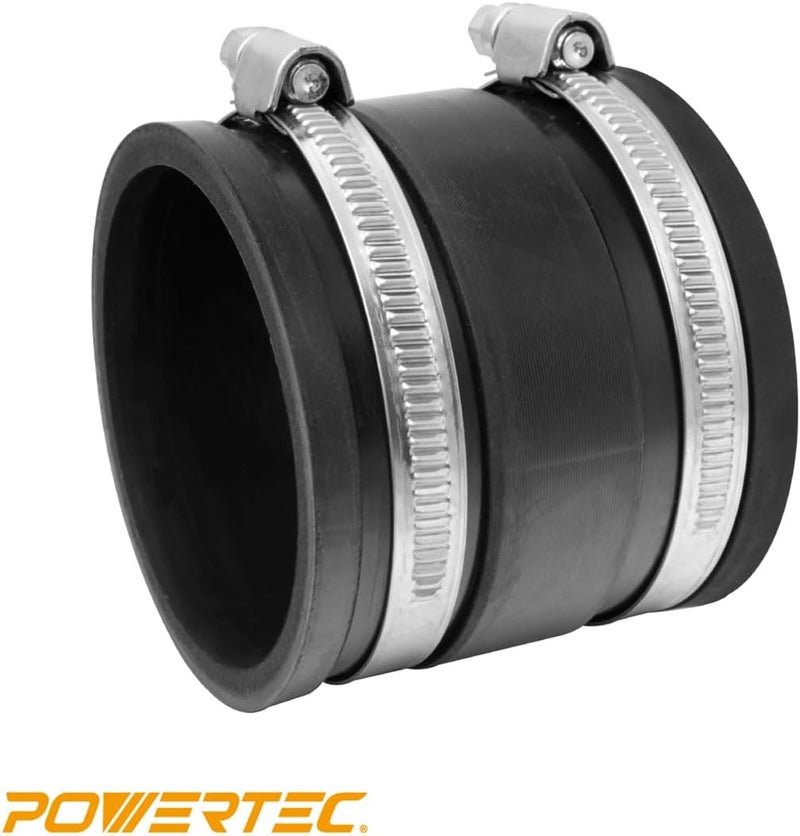 POWERTEC 70148 كوف مرن للتحكم في الغبار مع مشابك فولاذية، 2-1/2 بوصة - Image 3